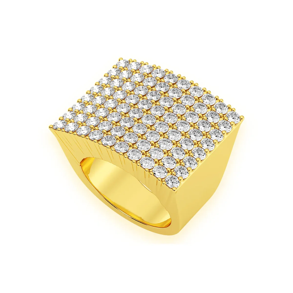 For Him Square Signet Diamond Ring in Rose Gold / Natural Diamond – Ring