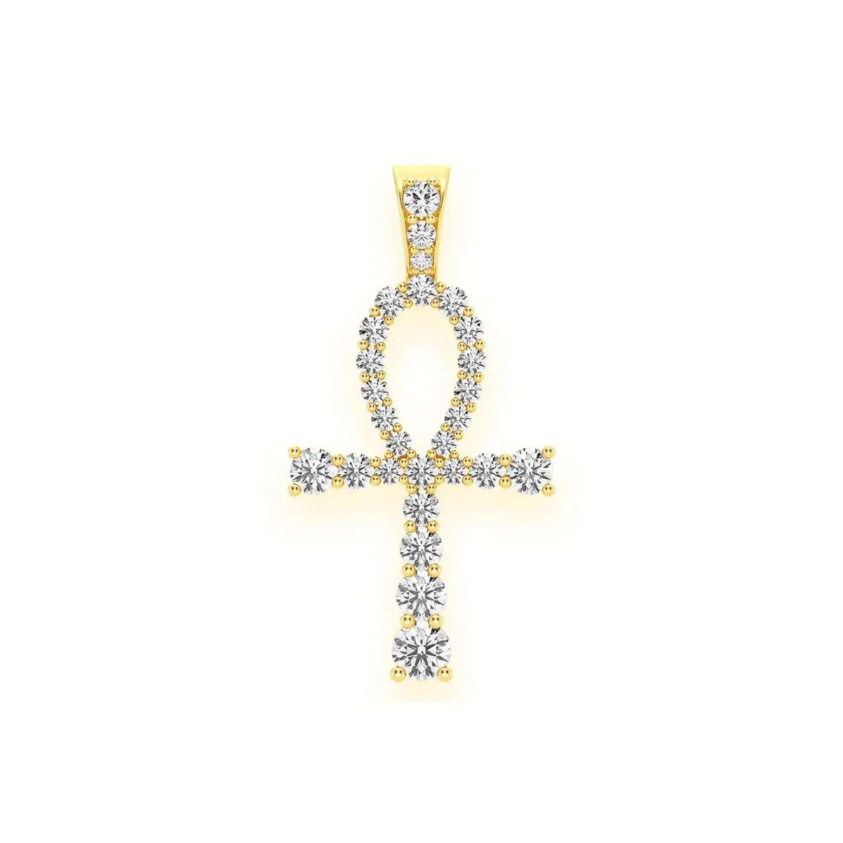 For Him Graduated Ankh Diamond Pendant in Rose Gold / Lab Grown Diamond – Pendant