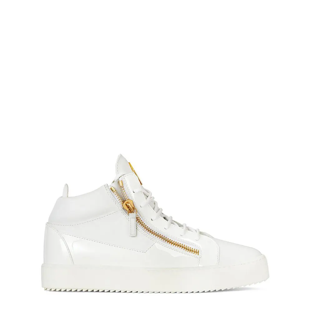 Giuseppe Zanotti May Patent High Top Top Trainers in White 86442 – Footwear