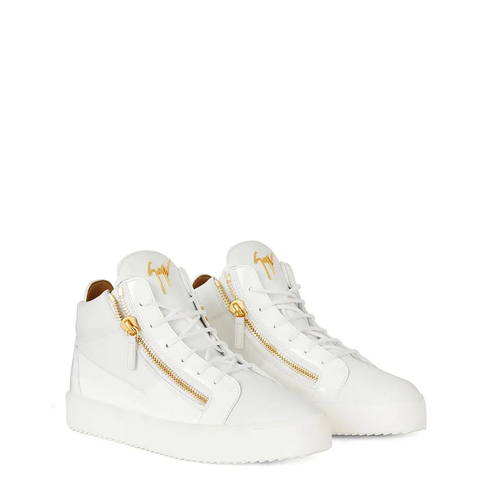 Giuseppe Zanotti May Patent High Top Top Trainers in White 86442, additional product view 3