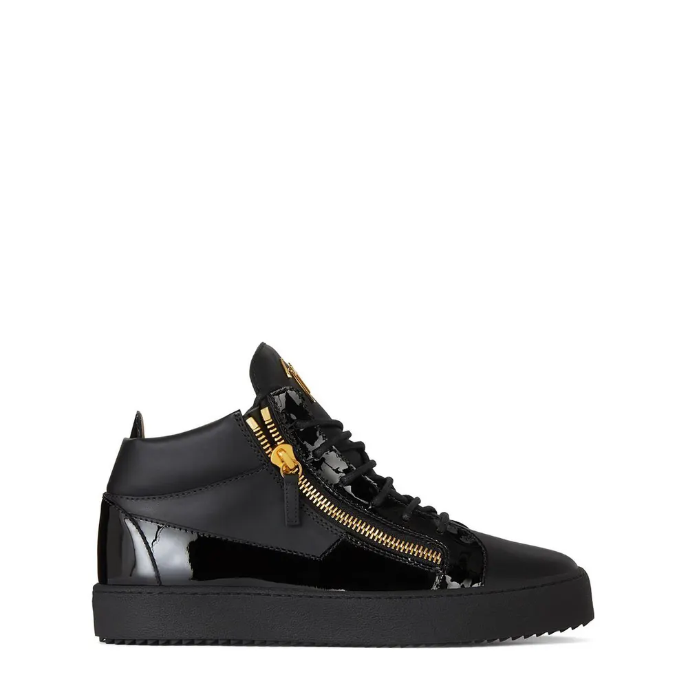 Giuseppe Zanotti May Patent High Top Top Trainers in Black – Footwear