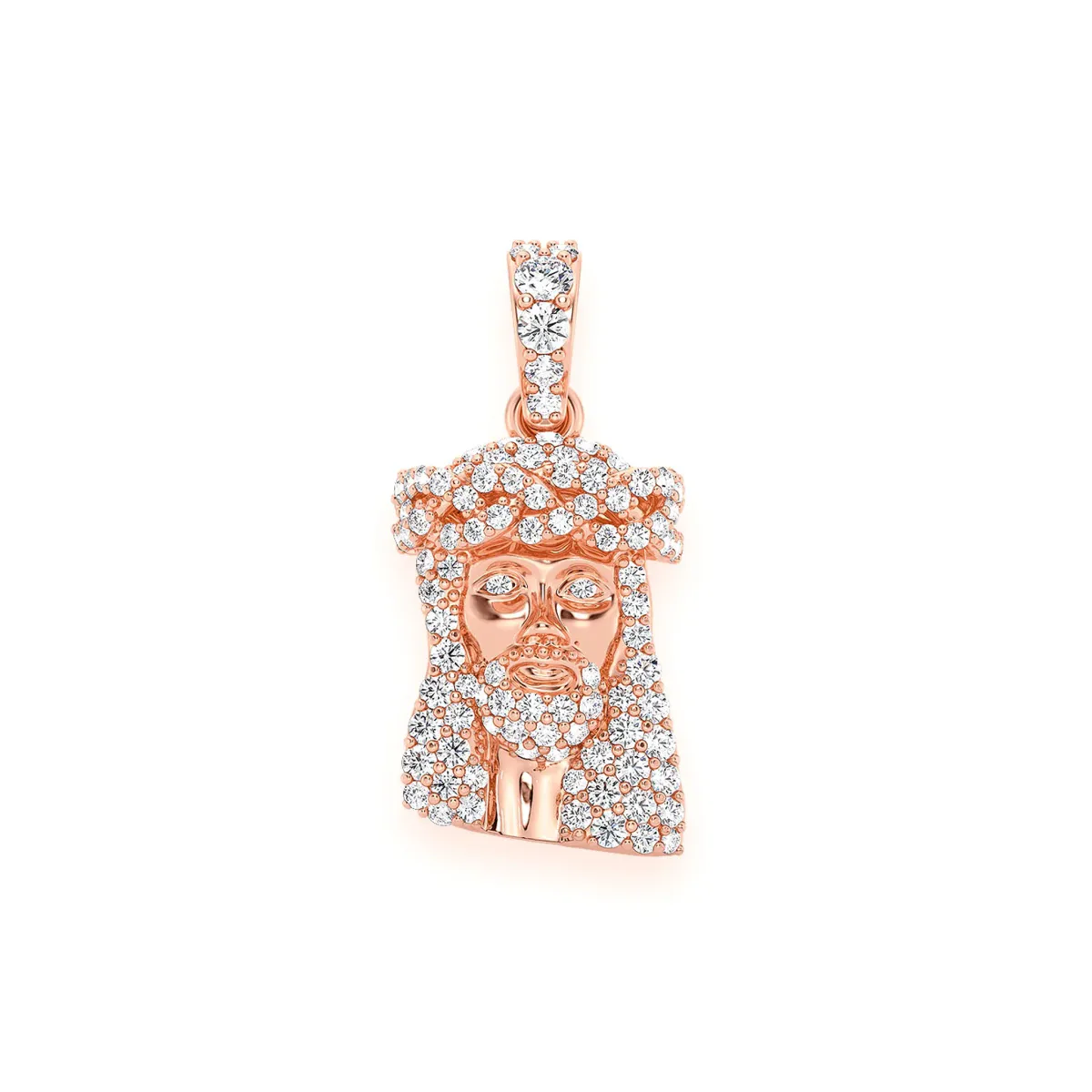 For Him Heritage Jesus Piece in 0.33ctw / Rose Gold / Natural Diamond – Pendant