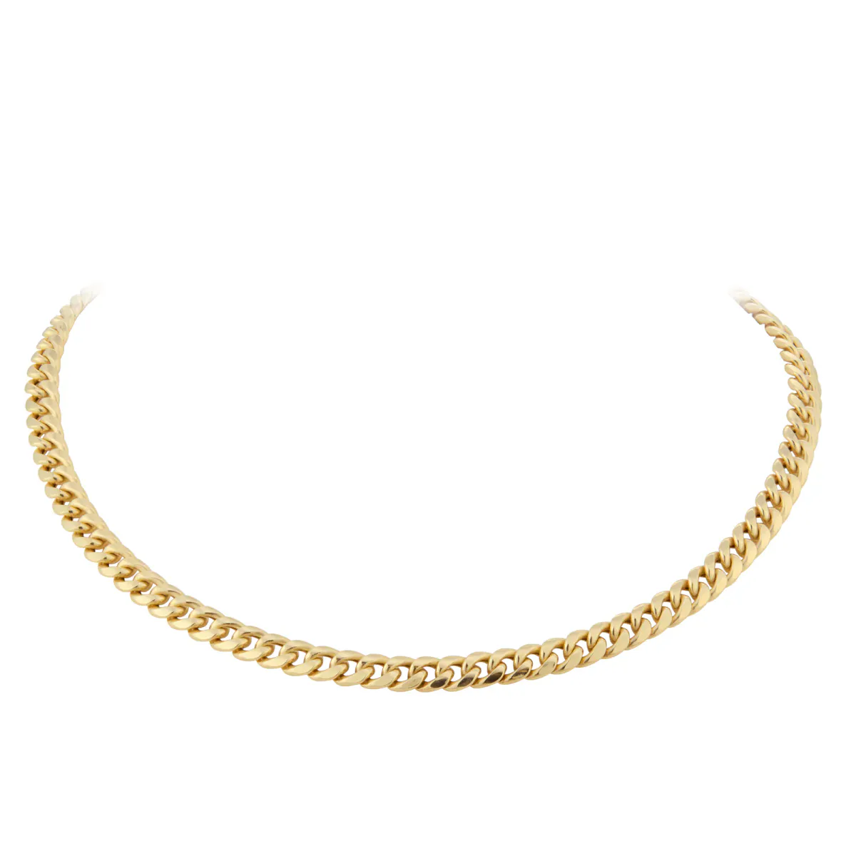 For Him 9ct Yellow Gold Hollow Curb Chain Necklace 20 Inch