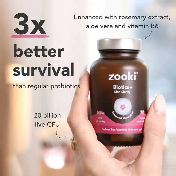 Zooki Biotics+ Skin Clarity Dual 30 Capsules, additional product view 3