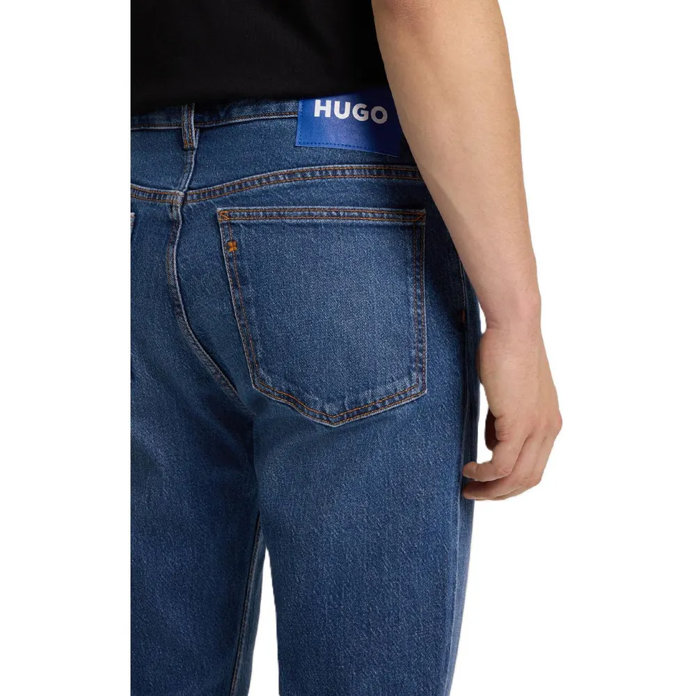 Hugo Men's Ash Jeans in Navy, additional product view 2