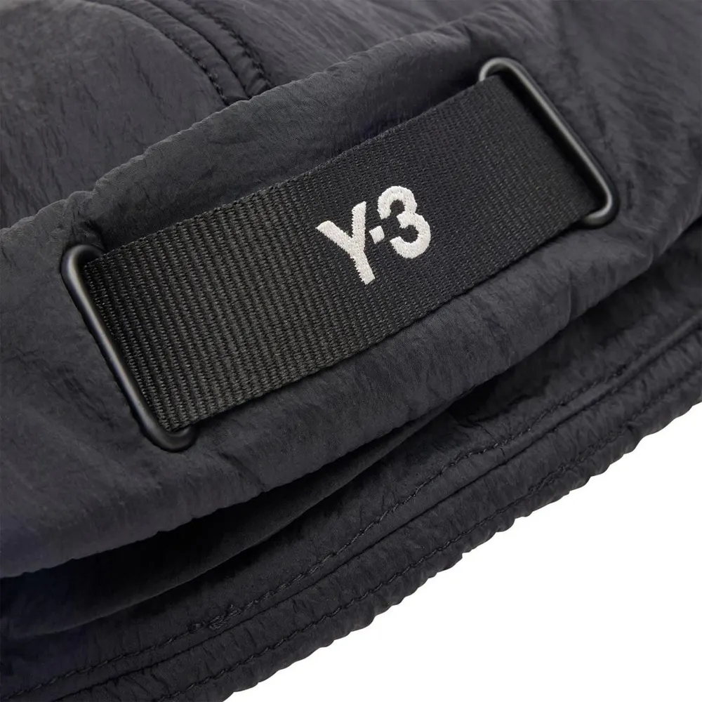 Y3 Webbing Padded Beanie in Black, additional product view 3