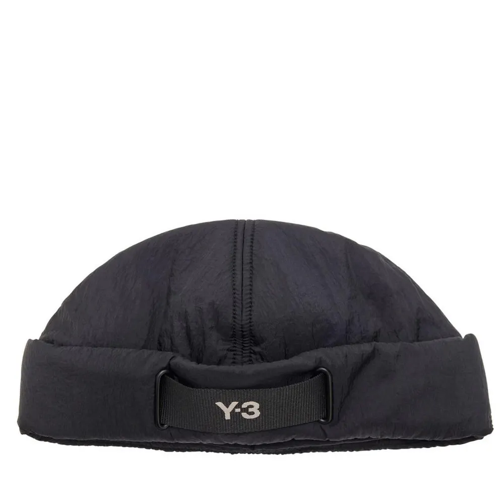 Y3 Webbing Padded Beanie in Black – Accessories