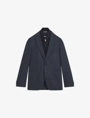 BOSS Removable-Lining Slim-Fit Wool-Blend Jacket