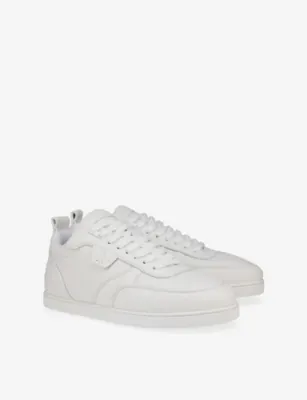 CHRISTIAN LOUBOUTIN SK VI Leather Trainers - 5 in WHITE, additional product view 3