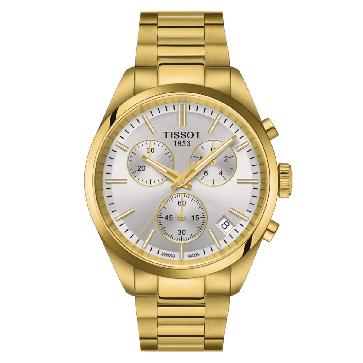 Tissot PR100 Chronograph 40mm Mens Watch Silver