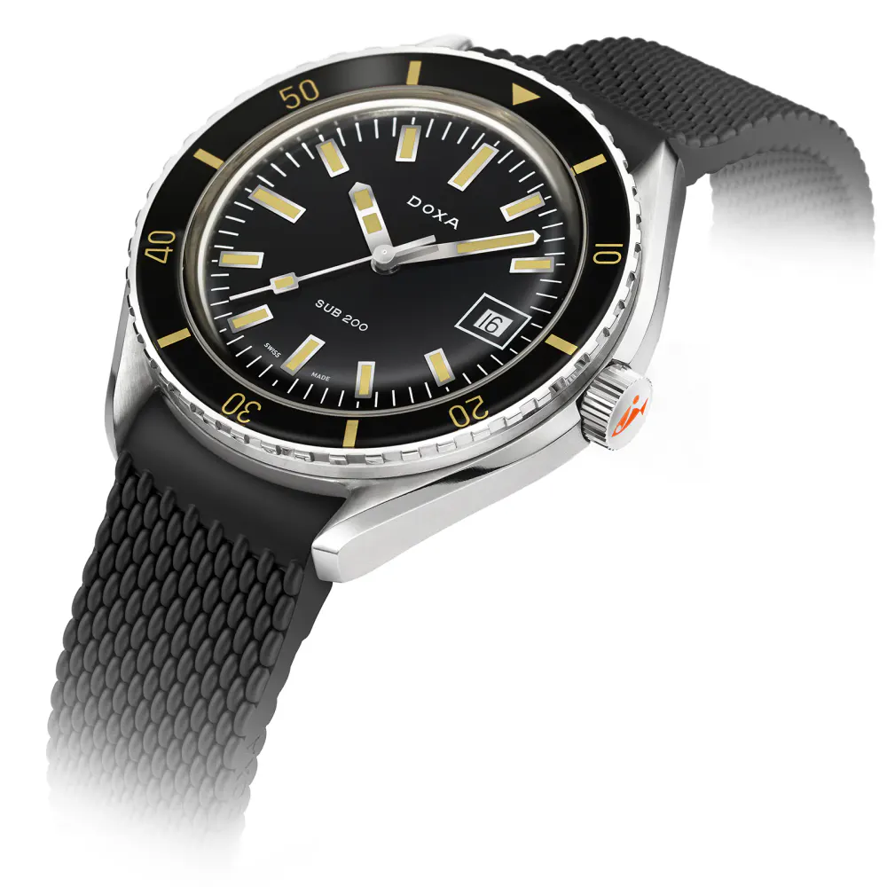 DOXA Sub 200 Sharkhunter 42mm Mens Watch in Black, additional product view 2