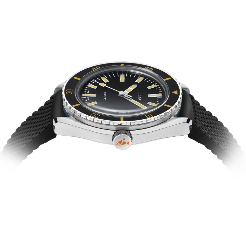 DOXA Sub 200 Sharkhunter 42mm Mens Watch in Black, additional product view 3