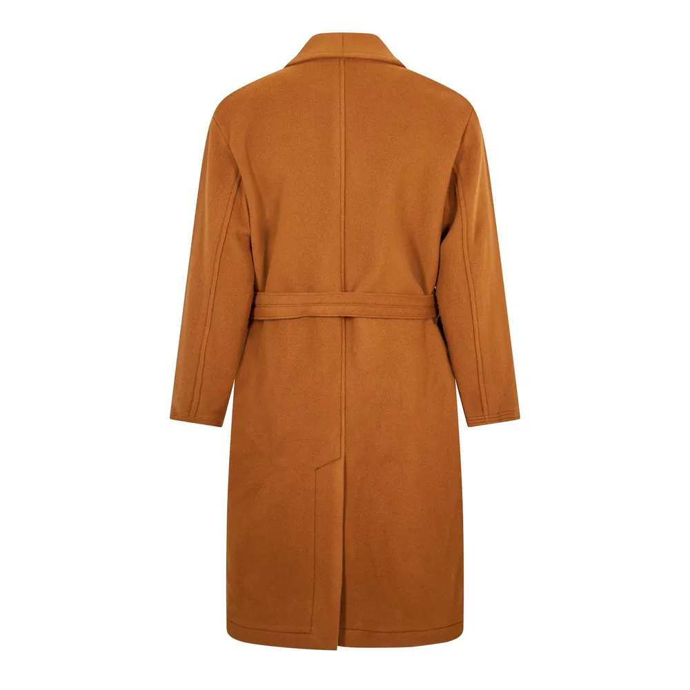Hugo Marwan2341 10252542 01 Overcoat Mens in Rust/Copper, additional product view 2