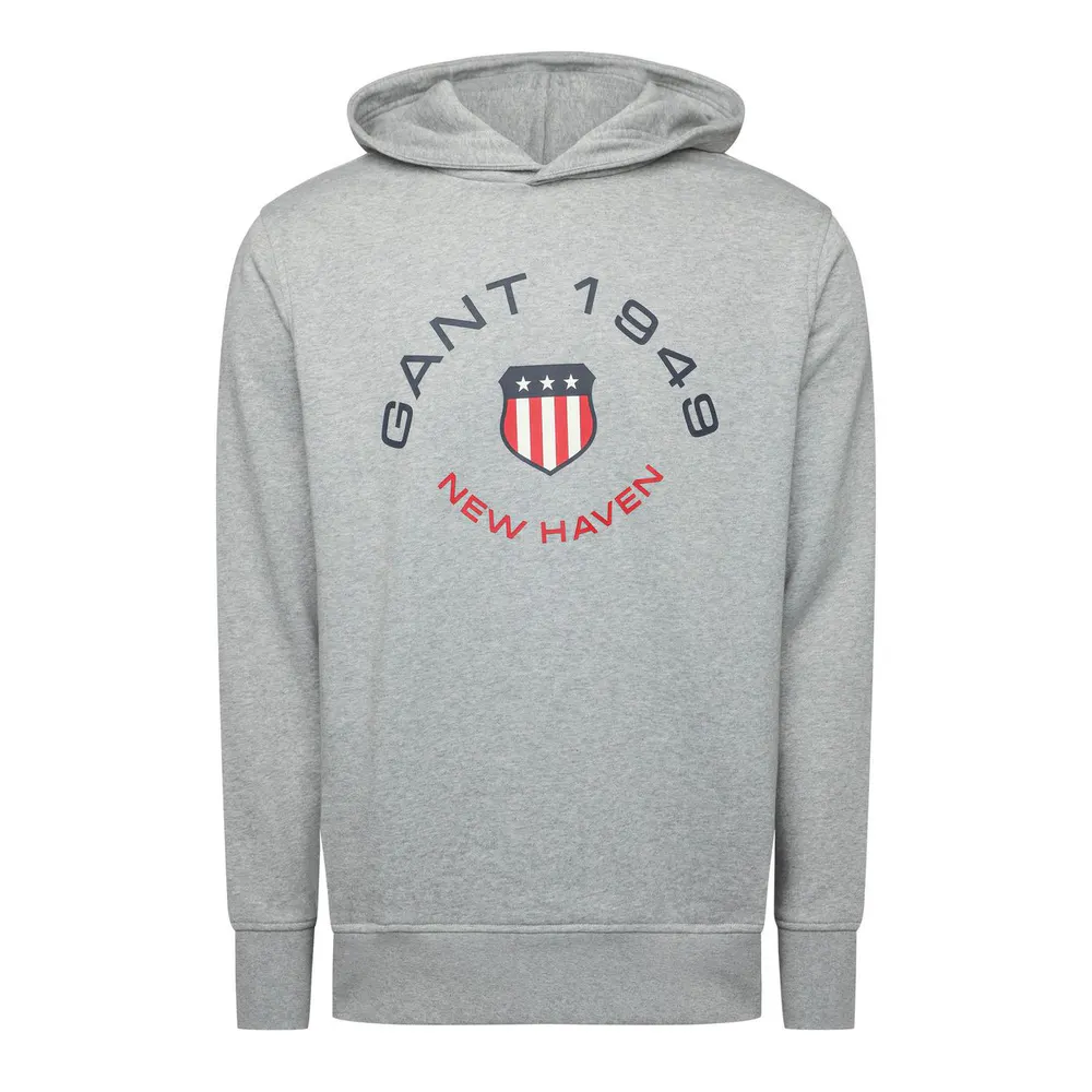 Gant Men's Graphic Hoodie in Light Grey – Clothing