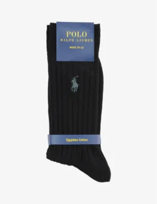 POLO RALPH LAUREN Logo-embroidered stretch-cotton blend socks - 9-11