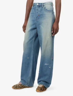 NAHMIAS Recess Baggy Denim Jeans in LIGHT INDIGO, additional product view 3