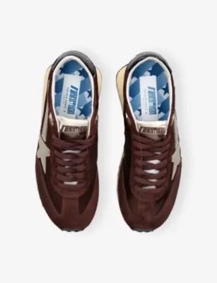 GOLDEN GOOSE Men’s Marathon Woven and Suede Trainers - EUR 46 / 12 UK MEN in Dark Brown, additional product view 2