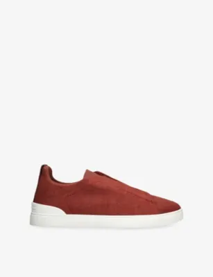 ZEGNA X3 Triple Stitch Woven Low-Top Trainers - EUR 45 / 11 UK MEN in RED/OTHER – Mens | Trainers | Lace up trainers