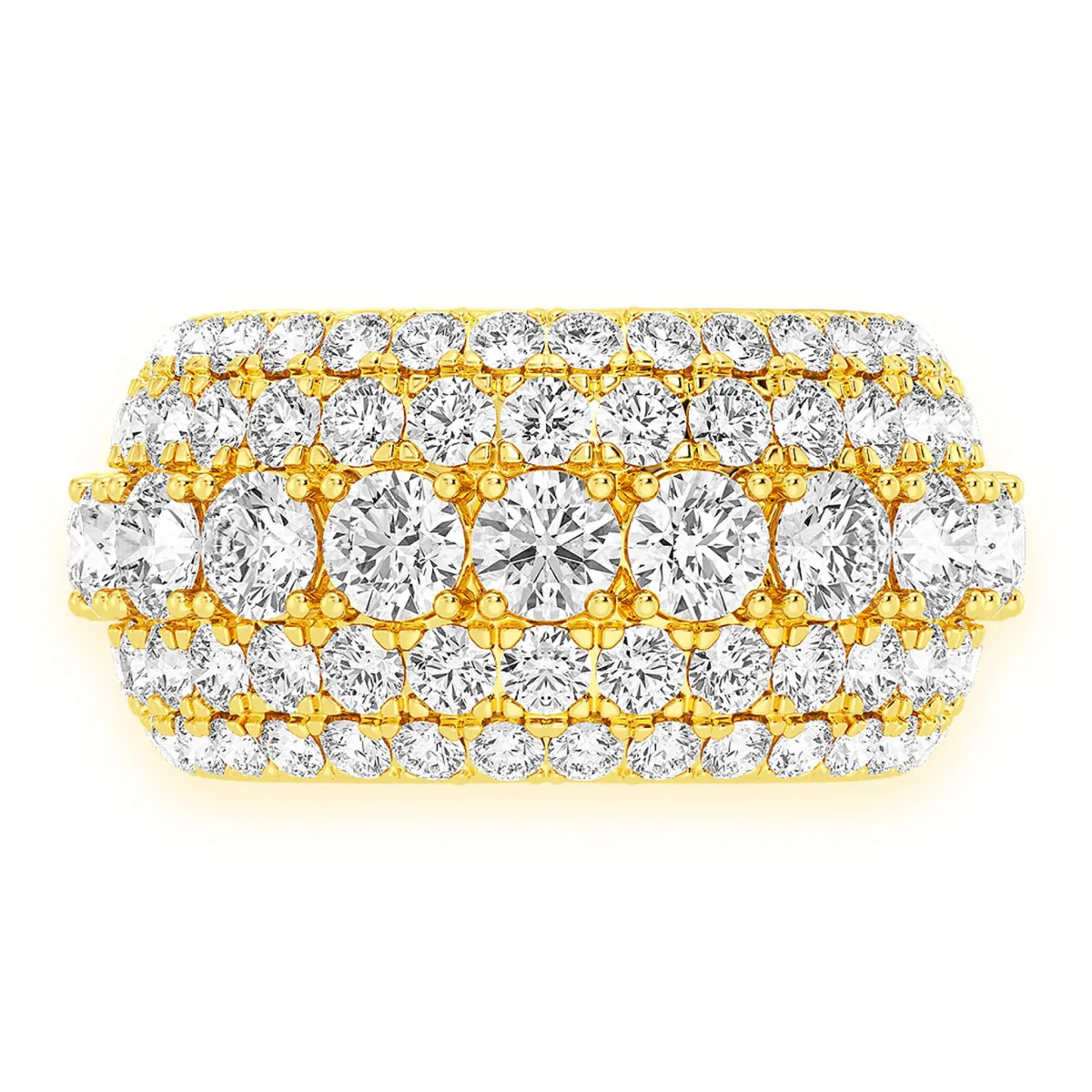 For Him Five Row Multi-Layer Band Ring in Rose Gold / Natural Diamond – Ring