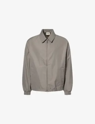LES DEUX Mini Check-Print Zipper Woven Jacket