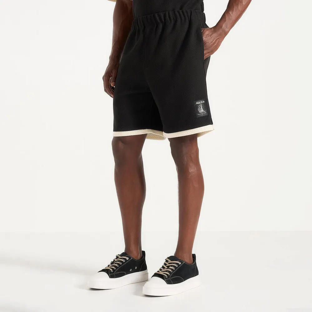 Maniere De Voir Mens Reuben Crochet Detail Shorts