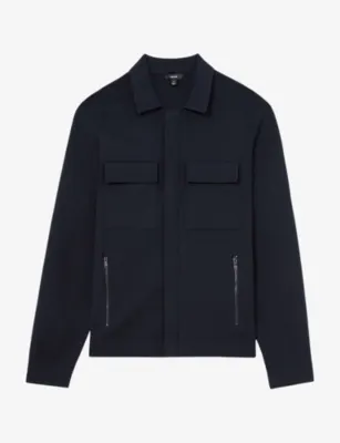REISS Fleetwood Double-Pocket Knitted Jacket - CAMEL BROWN detail 2