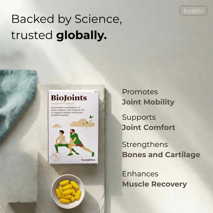 Bionutrica BioJoints - Glucosamine Chondroitin complex with Boswellia Serrata, Turmeric & Hyaluronic Acid, 1300mg 60 tablets detail 2