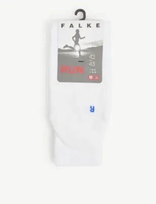 FALKE Run reinforced cotton-blend socks - LIGHT GREY - 11-13 in WHITE – Mens | Underwear & socks | Socks | Plain Socks