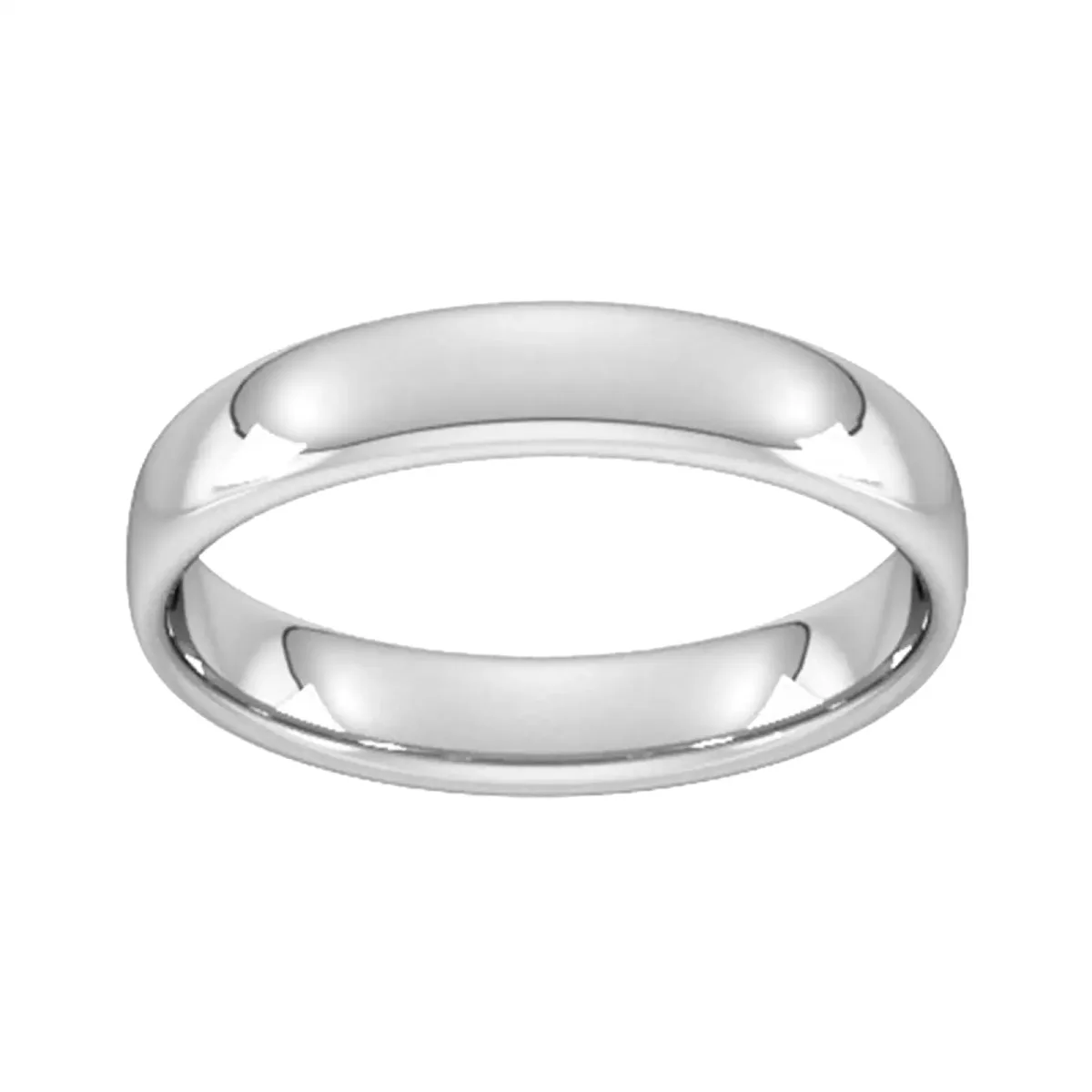 For Him 4mm Slight Court Standard Wedding Ring In 18 Carat Yellow Gold