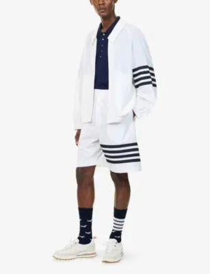 THOM BROWNE Brand-Stripe Ripstop Shorts detail 2