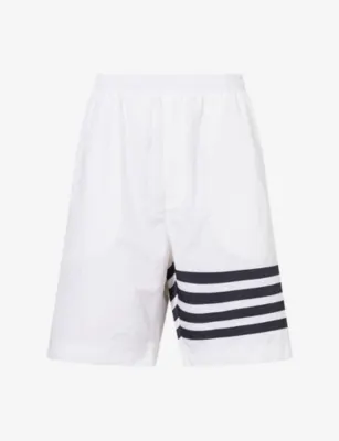 THOM BROWNE Brand-Stripe Ripstop Shorts