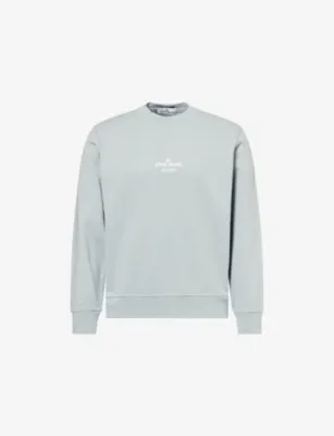 STONE ISLAND Archive-Print Brand-Print Cotton-Jersey Sweatshirt