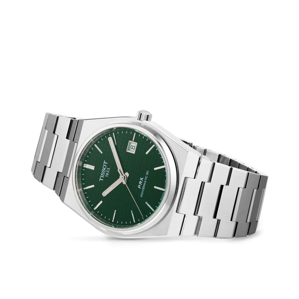 Tissot PRX Powermatic 80 40mm Mens Watch Green detail 2