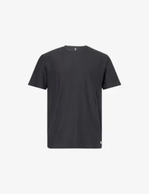 VUORI Strato Tech Stretch-Woven T-Shirt - CHARCOAL HEATHER