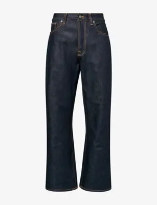 NUDIE JEANS Loud Larry Wide-Leg Denim Jeans - 32/32 in Dry Lightning Selv – Mens | Jeans | Wide leg