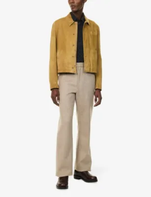 TOM FORD Collared Brushed Suede Jacket detail 2
