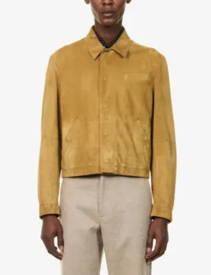 TOM FORD Collared Brushed Suede Jacket detail 3