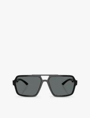PRADA LINEA ROSSA PS A06S Polarised Pilot-Frame Injected Sunglasses