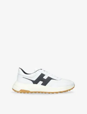HOGAN Nuovo Hyperlight Leather Trainers - EUR 43.5 / 9.5 UK MEN in WHITE/BLK – Mens | Trainers | Lace up trainers