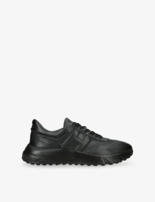 HOGAN Nuovo Hyperlight Leather Trainers - EUR 43.5 / 9.5 UK MEN in BLACK – Mens | Trainers | Lace up trainers