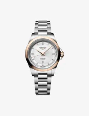 LONGINES L3.320.5.87.6 Conquest Stainless-Steel and 18ct Rose Gold Cap 200 30mm Automatic Watch