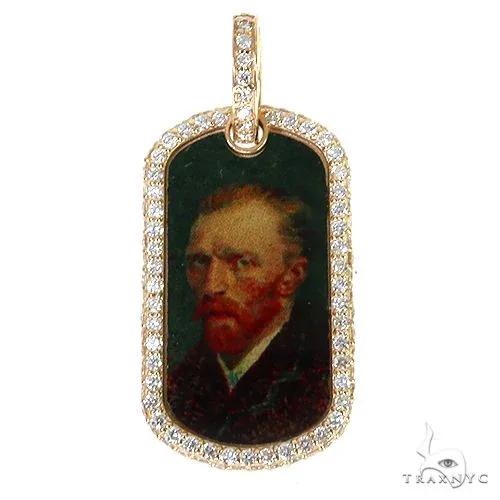 RINA - SUNNY 2 Dog Tag Diamond Frame Photo Pendant 67907 in Rose Gold – Pendant