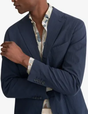 ETON Geometric-Print Casual-Fit Linen Shirt detail 2