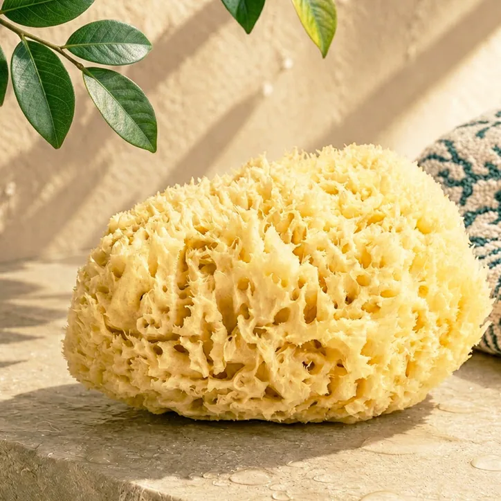 SpongeBox Golden Glow Honeycomb Luxury Body & Bath Natural Sea Sponge 5-5.5 Inches detail 2