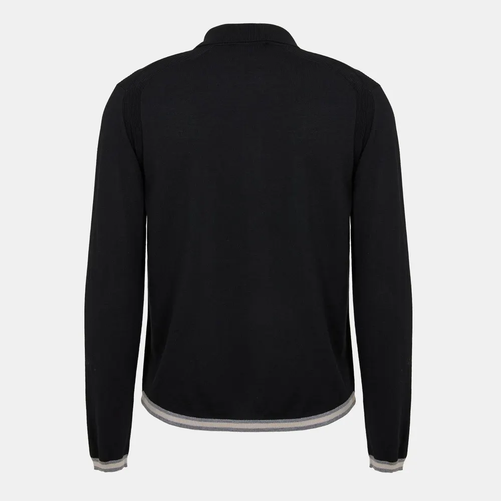 Emporio Armani Men's Knitted Top in Black UC001, additional product view 2