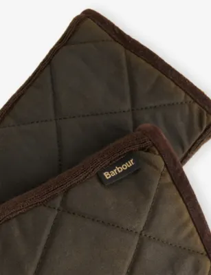 BARBOUR Westerdale Quilted Waxed-Cotton Gloves - L detail 2