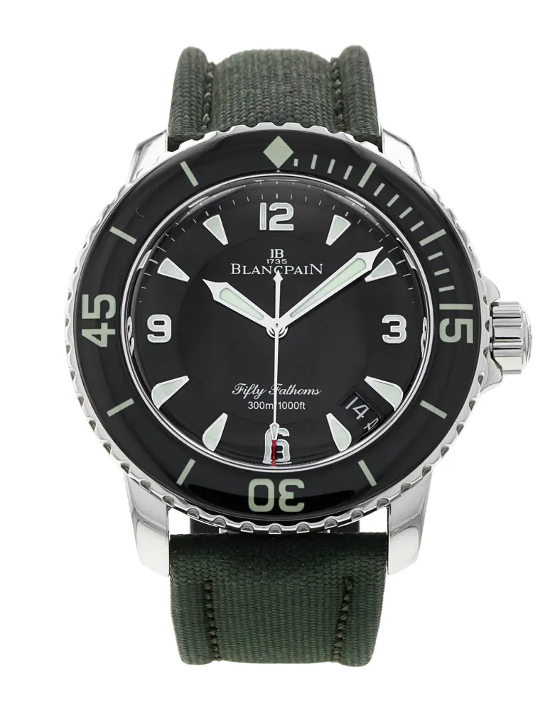 Blancpain Fifty Fathoms 5015-1130-52B — 2008 — Very good in Black Quarter Arabic – Pre-owned watches