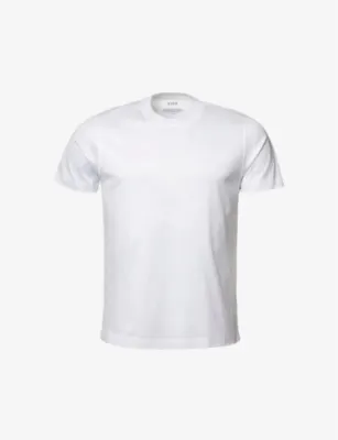 ETON Slim-fit cotton-jersey T-shirt - Light blue detail 2