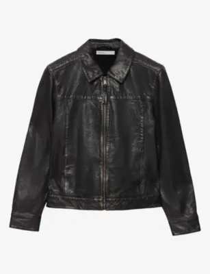 ALLSAINTS Oakland Zip-Up Leather Jacket