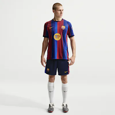 Nike F.C. Barcelona 2026/27 Stadium Home Men's Nike Dri-FIT Football Replica Shorts - Blackened Blue/Cardinal Red/Game Royal/Mineral Yellow
